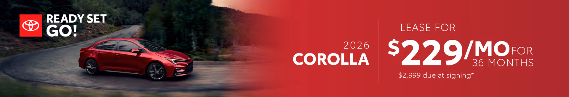 Toyota corolla banner
